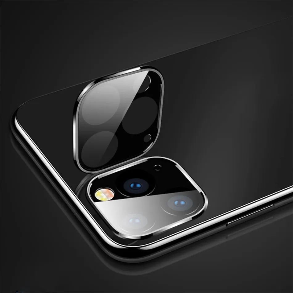 3D полный задний объектив камеры протектор экрана для iPhone 11 Pro макс. Закаленное стекло пленка алюминиевый объектив защитный чехол для iPhone 11