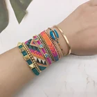 Браслет женский BLUESTAR с заклепками, 6 шт., один комплект, синий кристалл, ручной работы, с заклепками