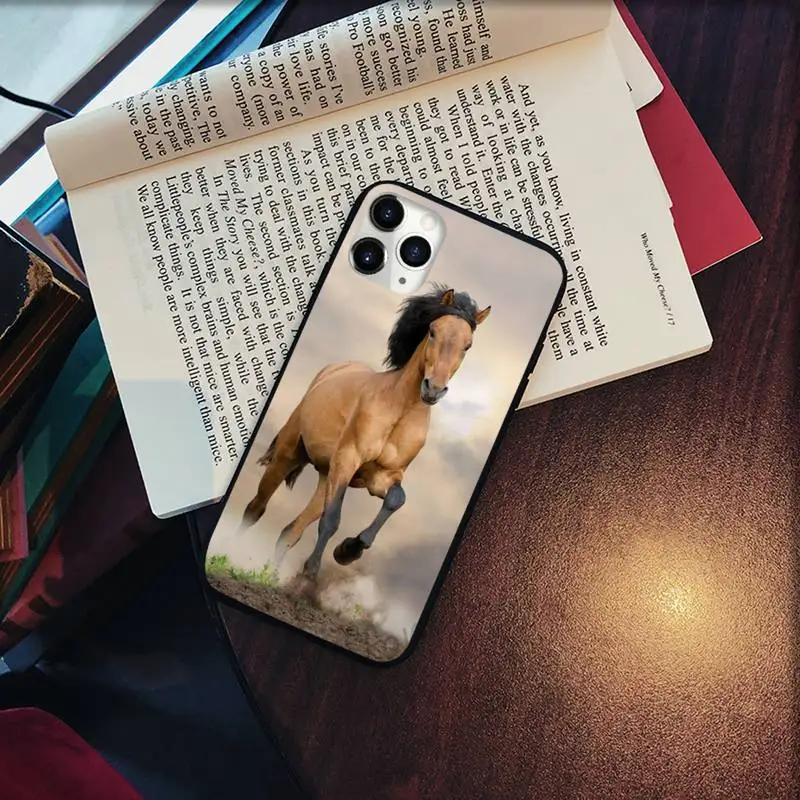 

Horse Animal Running cool Phone Case for iPhone 11 12 pro XS MAX 8 7 6 6S Plus X 5S SE 2020 XR Soft silicone