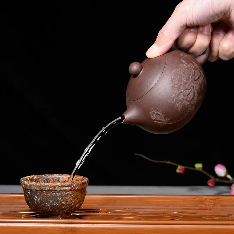 Чайник Yixing из фиолетовой глины чайник с пионами xi shi китайский чайный набор Dahongpao