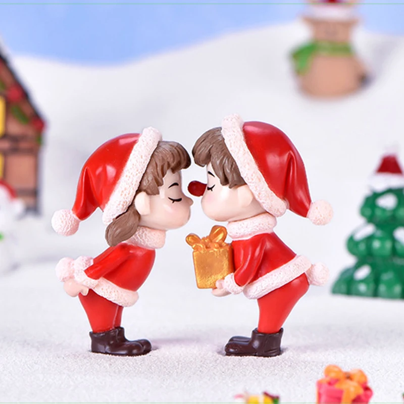 Комплект из 2 предметов Рождественские украшения для двоих пластиковые фигурки