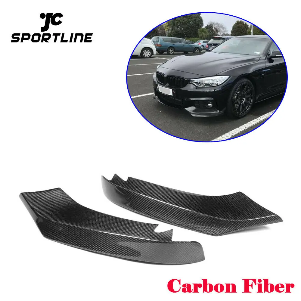 

Подходит для BMW F32 F33 F36 M Sport M tech 2014-2017 углеродное волокно внешний вид передние разветвители бампер Брызговики молдинг автомобильные аксессуа...