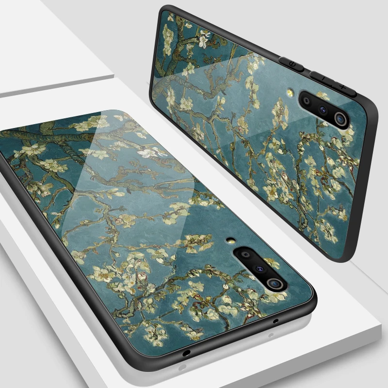 Для samsung Galaxy A40 A10 A20 A30 A50 A8S A6S A70 A80 A90 закаленное Стекло чехол J4Plus M10 M20 M30 Note9 роскошный защитный чехол - Цвет: W124