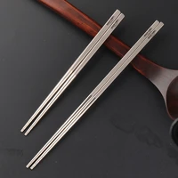 outdoor pure titanium portable square handle chopsticks solid chopsticks half sandblasted and half polished tableware ta8203
