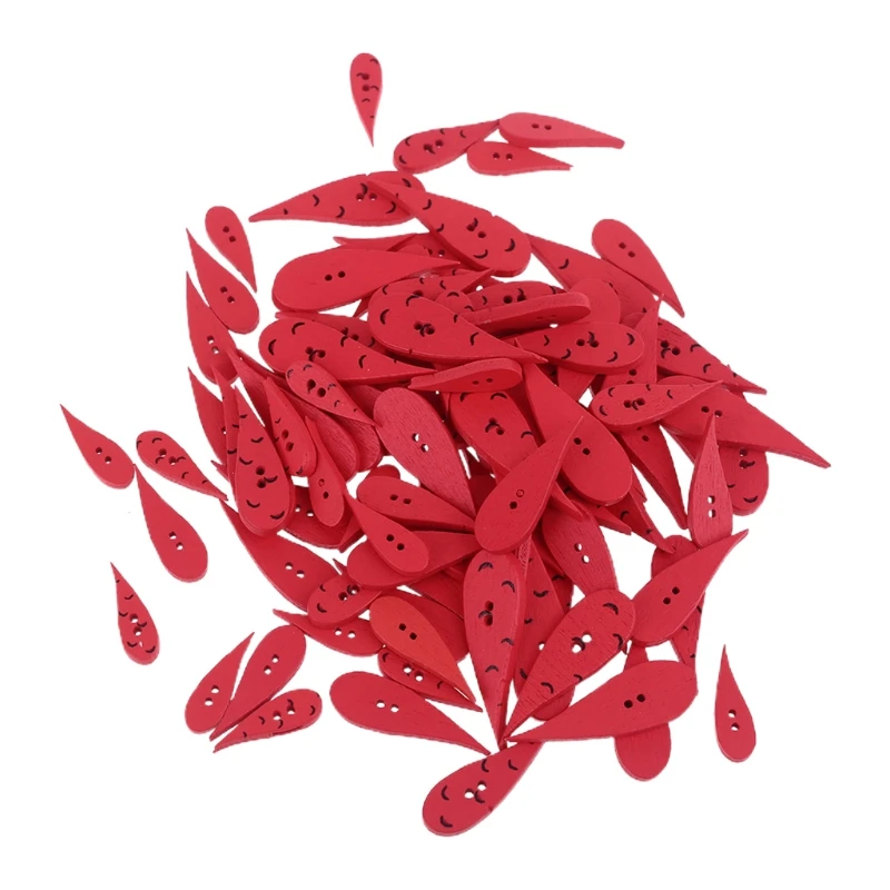 

2021 New 100Pcs Carrot Nose Buttons 2Holes Wood Buttons for Crafting Sewing Embellishment