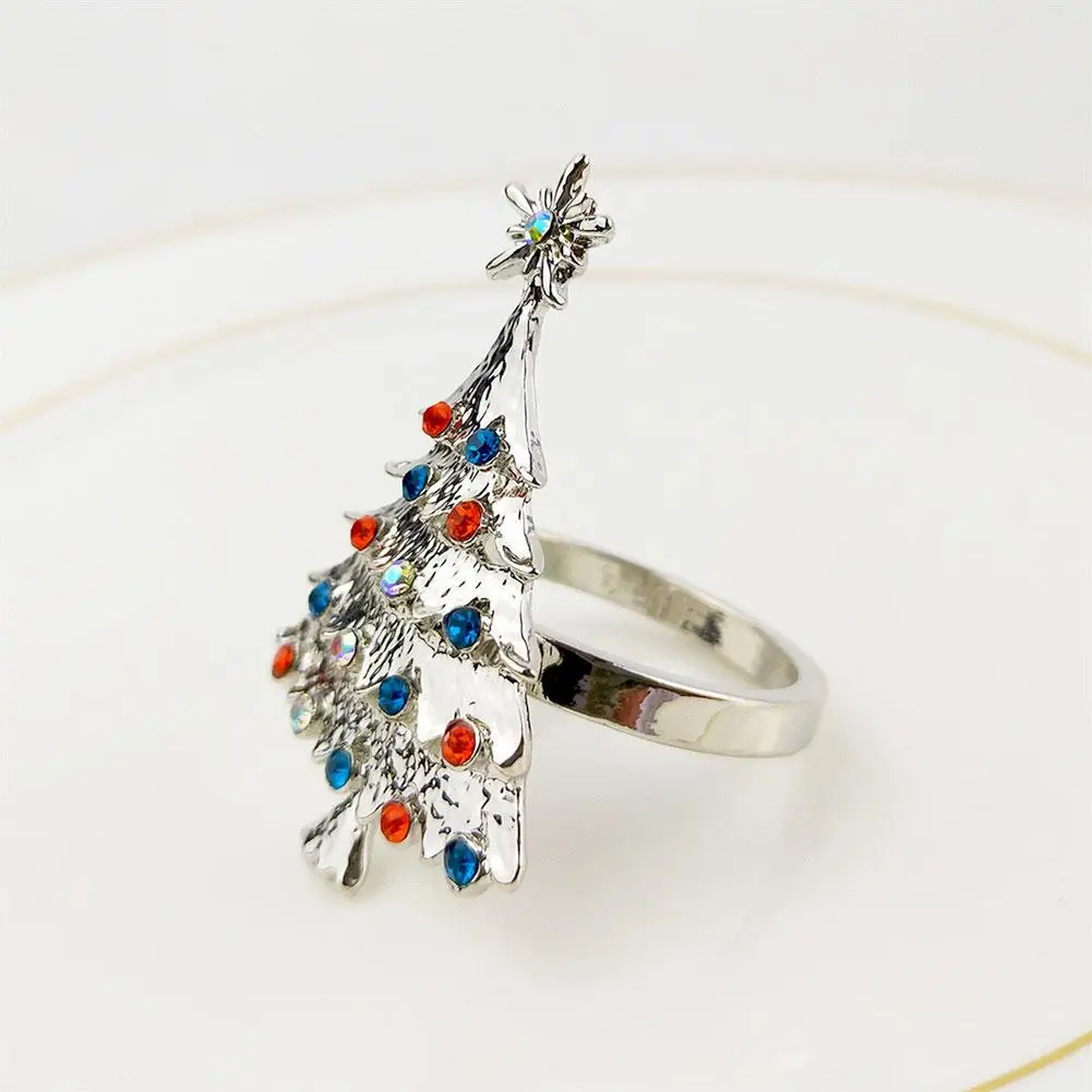 НОВАЯ РОЖДЕСТВЕНСКАЯ салфетка в форме рождественской елки пряжка кольцо