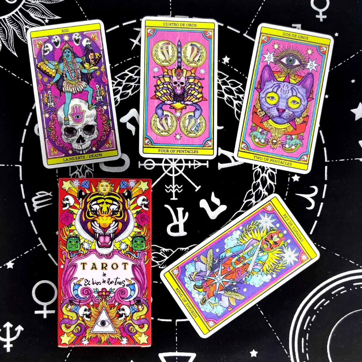 

Таро Бога трех карт, колода предсказаний, Испанская версия развлечение настольная игра 78 листов/коробка