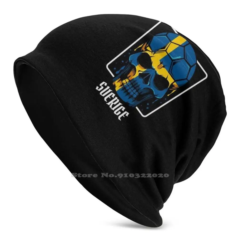 

Sweden Sverige Skull Flag Country Fan Supporter Knit Beanie Hat Men Women Winter Diy Cap Sweden Sverige Skull Flag Funny