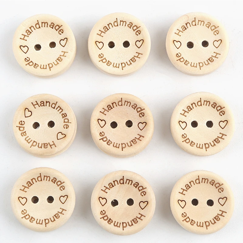 Деревянные пуговицы для украшения одежды Свадебный декор ручная работа любовь