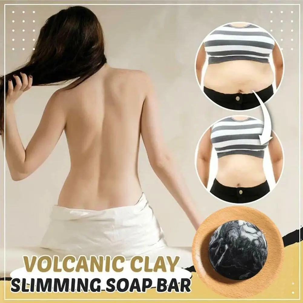 

Volcanic Clay Coffee Slimming Soap Bar Body Skin Whitening Sticker Soap Cleaning Belly Deeply Button With Skin Refreshing 5 Q3Y1
