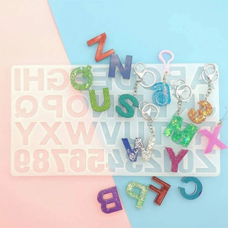 

1 Set Crystal Epoxy Resin Mold Alphabet Letters Numbers Pendants Casting Silicone Mould DIY Crafts Jewelry Making Tools
