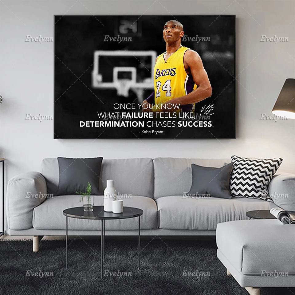 

Motivational/Inspirational Canvas Print Poster-Famous Basketball Star"Once You Know What Failure Feel Like"Wall Art Office Decor