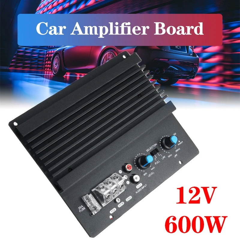 

Module 3D Crystal Power 12V 600W Mono Car Audio Amplifier Powerful Bass Subwoofer Amplifier Board Player Automotive Amplifier