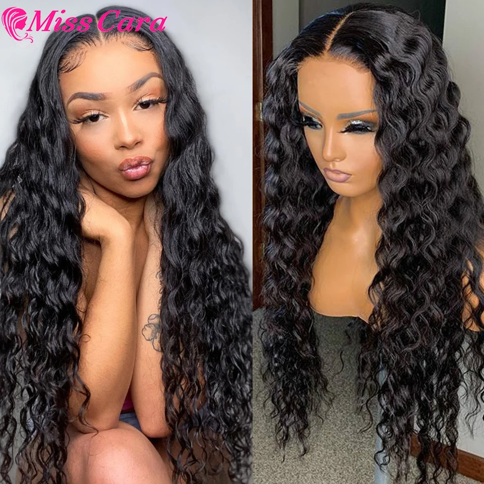 Malaysia Lace Front Wigs Loose Deep Wave Wig T Part Transparent Lace Frontal Wig Can Be Colored 4x4 Closure Wigs For Black Women