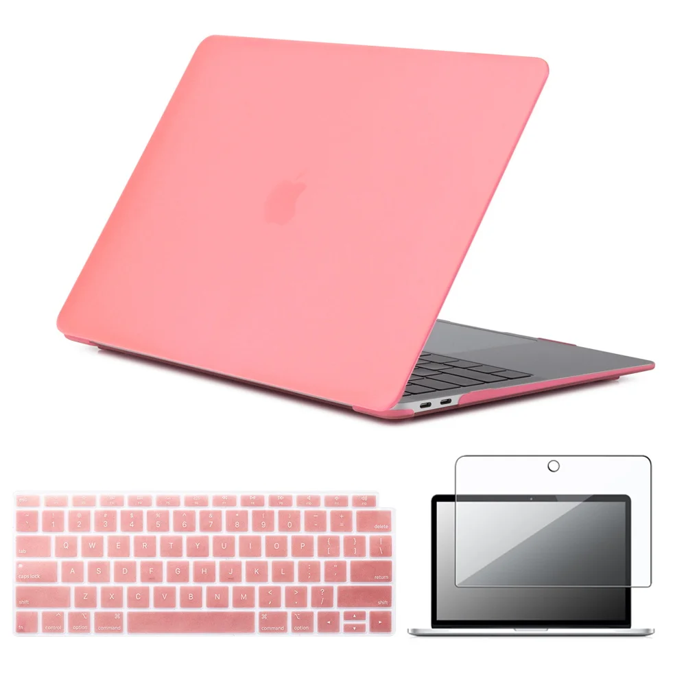 

Матовый розовый чехол для ноутбука Apple Macbook Air 11/13/MacBook Pro 13/15/Macbook 12 дюймов защитный чехол + Защитная пленка для клавиатуры США