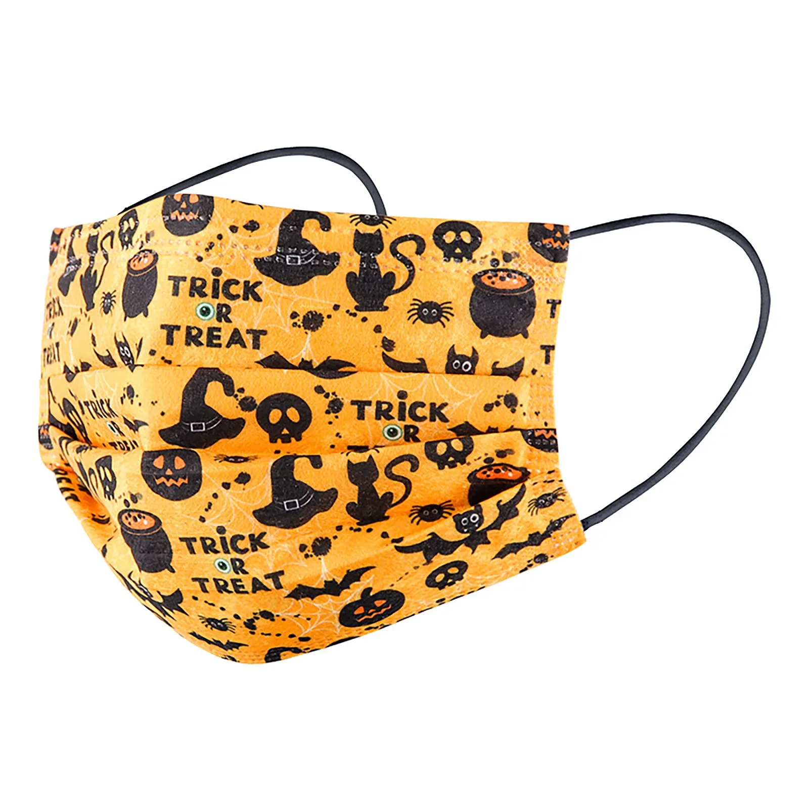 Маска одноразовая для взрослых с принтом черепа 3 слоя | Тематическая одежда и