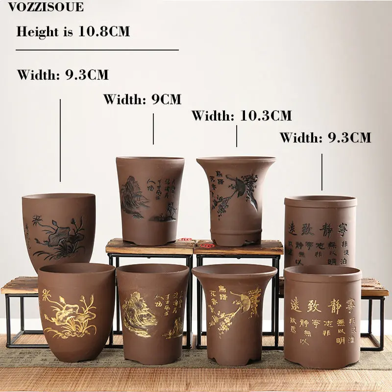 Ручной работы в китайском стиле Обувь помещении Бонсай Кактус сочные Керамика