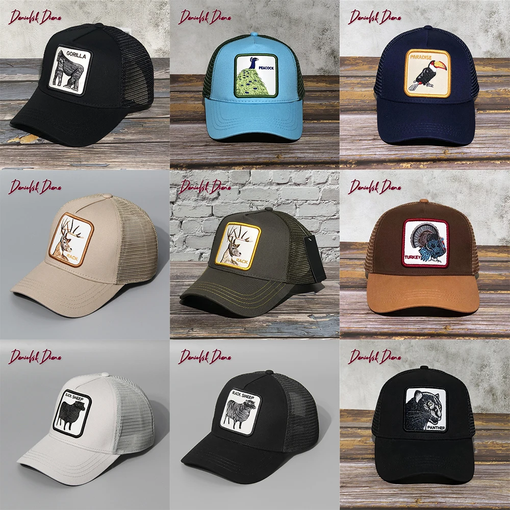 Новинка! Многослойный изысканной вышивкой Европейского козы зверь Бейсбол Кепки