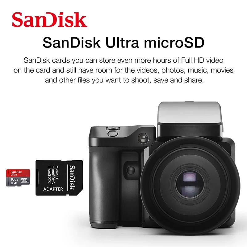 5 шт. 100% Оригинальный двойной флеш-накопитель SanDisk 16 ГБ Micro SD карта 16g Class10 карты