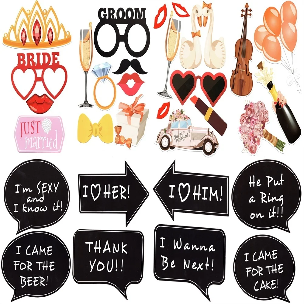 Реквизит для фотостудии маска с усами 52 шт.|bride to be|photo booth propsphoto |