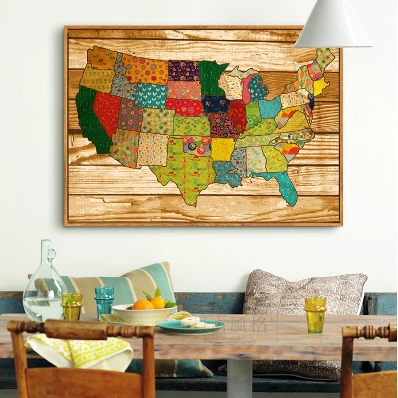 

Full Square Drill 5D DIY Diamond Painting "United States map" 3D Embroidery Cross Stitch Mosaic Home decoration G13