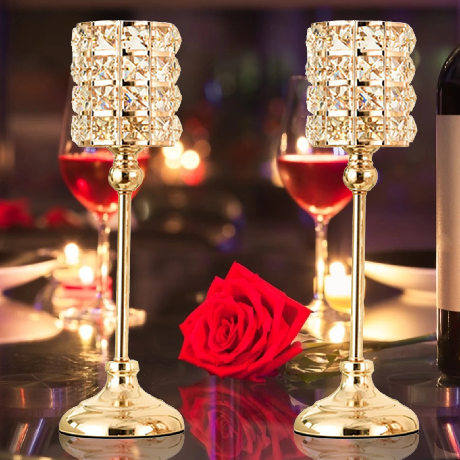 

Crystal Candlesticks For Candles For Decoration Candle Holder Decoration Glasses For Candles For Valentines Gift