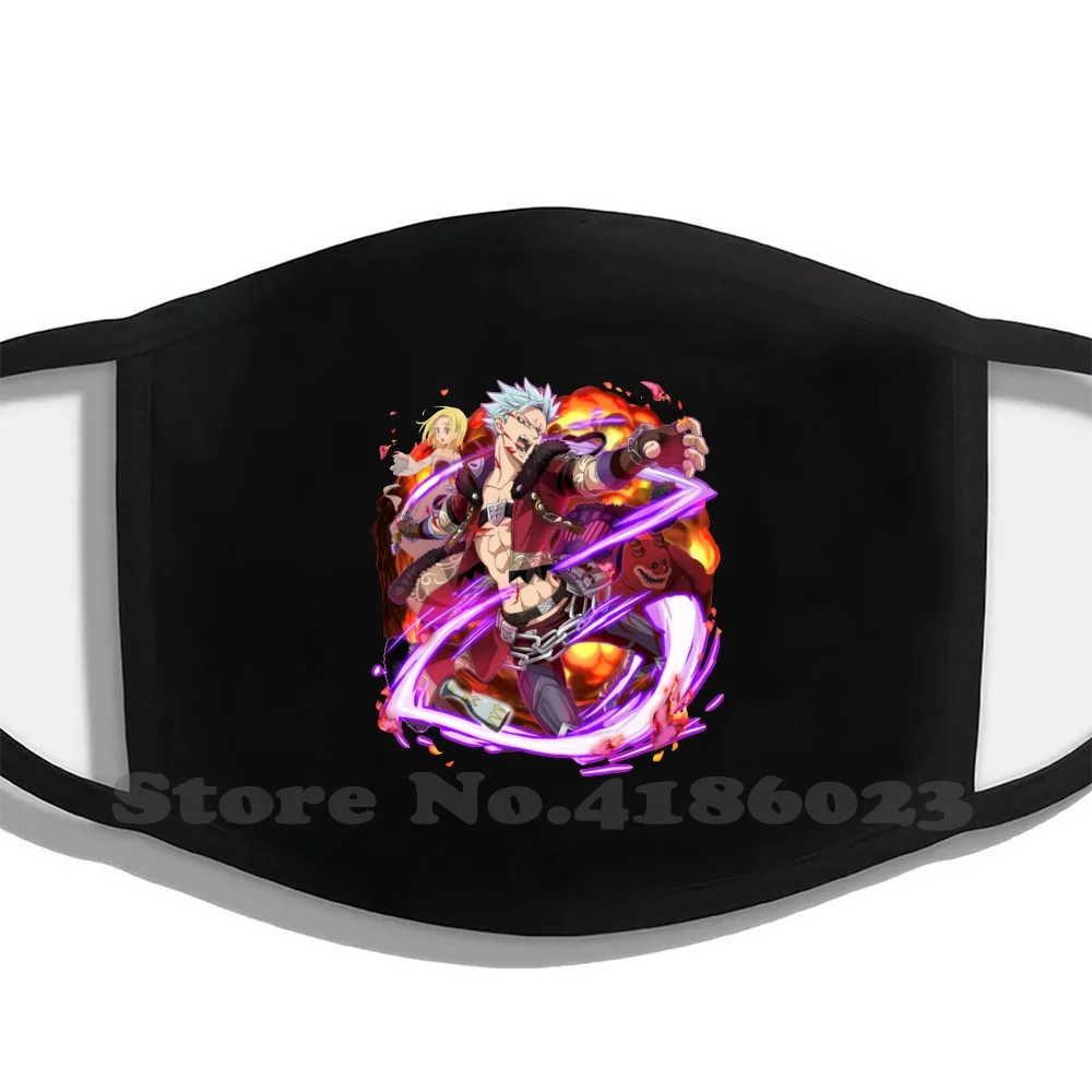 

The Seven Deadly Sins Meliodas Printing Washable Breathable Reusable Cotton Mouth Mask The Seven Deadly Sins Meliodas Saven