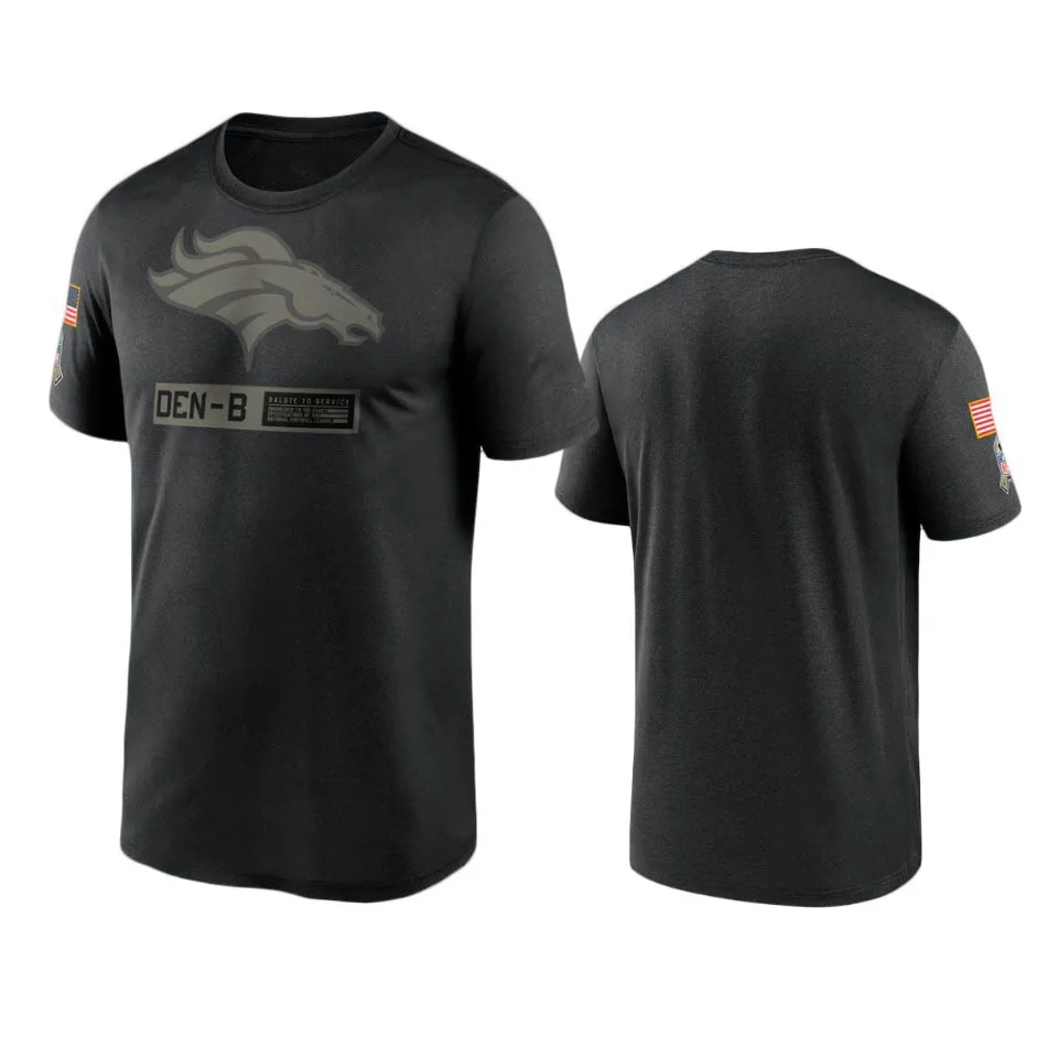 

Denver Men Black 2020 Broncos Salute to Service Team Logo Performance T-Shirt