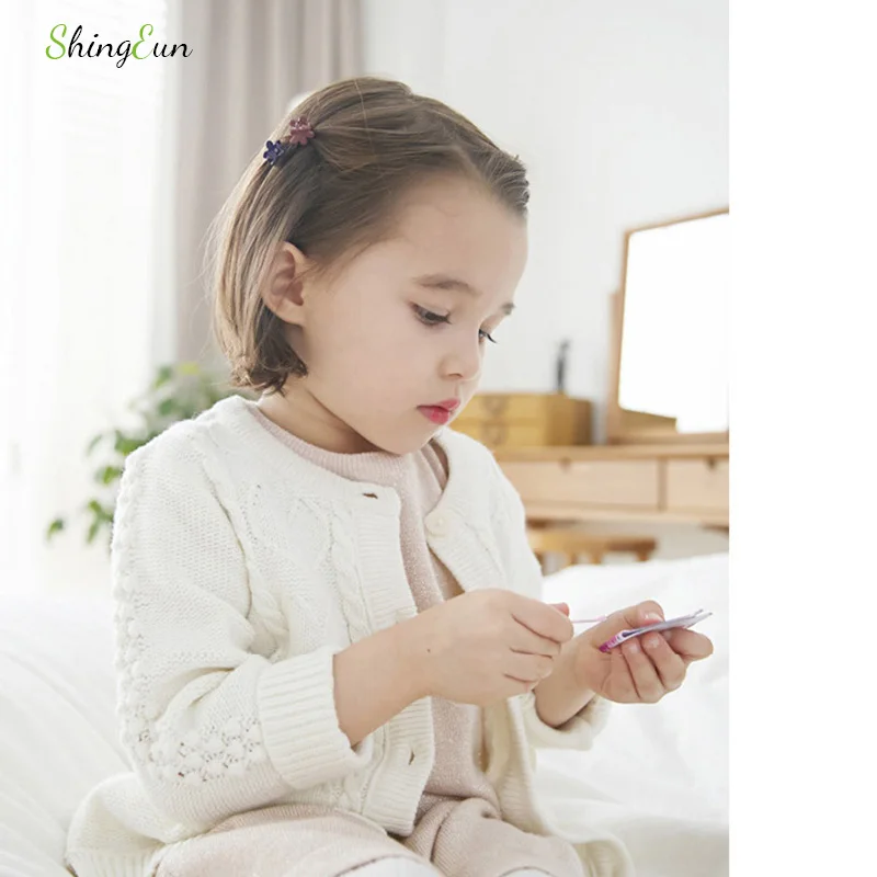 20 шт. Разноцветные Милые матовые маленькие цветочные мини заколки для волос