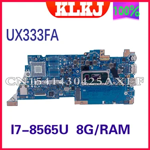 ux333fnmotherboard is suitable for asus zenbook ux333fa ux333fn u3300 original motherboard cpu i7 8565u ram 8gb 100 working free global shipping