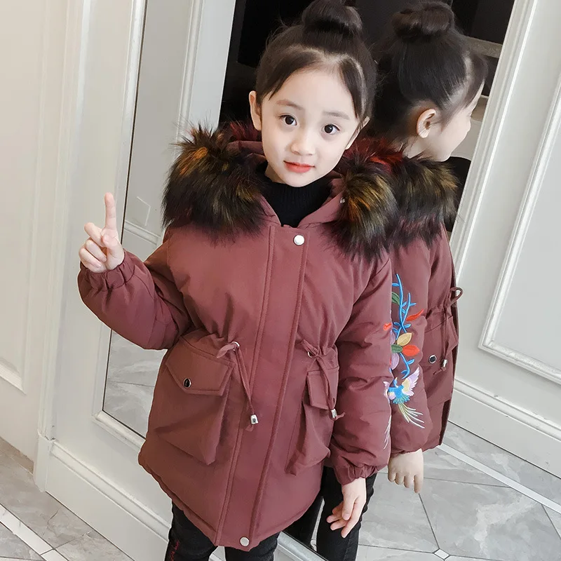 2019 зимняя куртка для маленьких девочек детская парка с хлопковым наполнителем