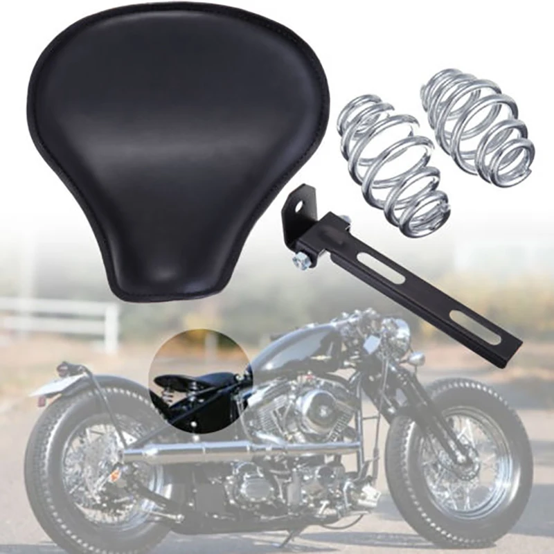 Samger Bobber мотоциклетное сиденье винтажное кожаное весеннее с кронштейном для Harley