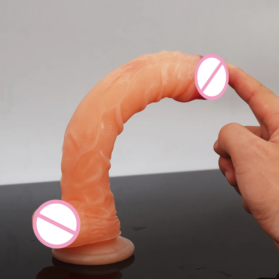 Супер натуральным лисьим мехом длинный реалистичный фаллоимитатор изображения