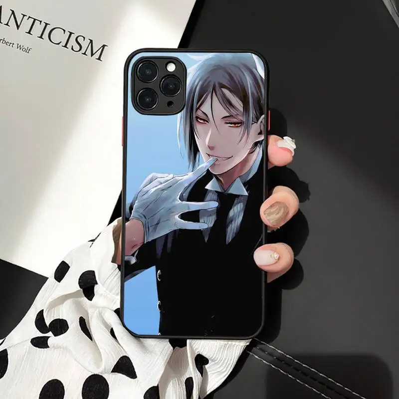 

Black Butler Anime Phone Case For iphone 12 11 7 8 plus mini x xs xr pro max matte transparent cover