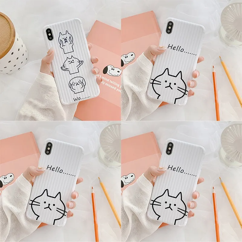 high quality TPU Cute Cat Print Protective Mobile Phone Case For IPhone X/Xs/MAX Accessory Non-slip Anti-fall | Мобильные телефоны