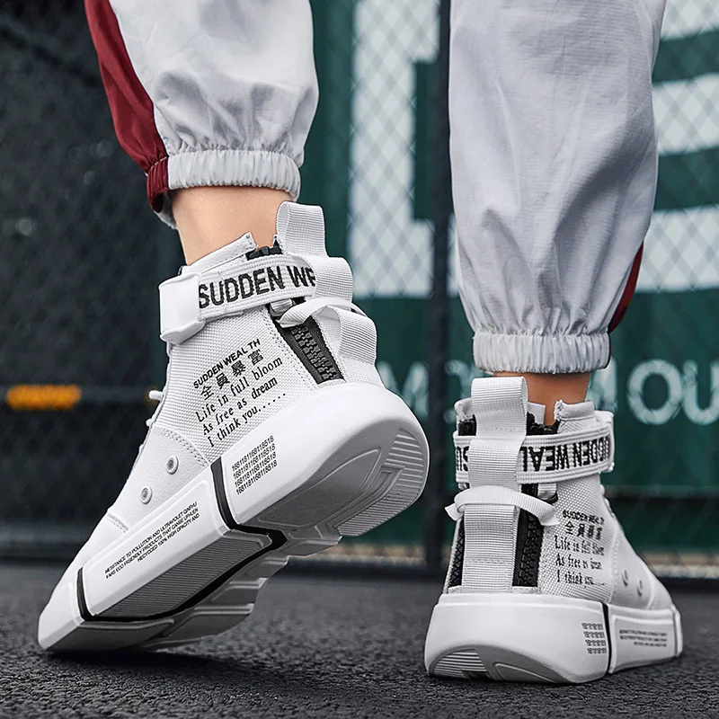White1 UPUPER/модная мужская повседневная обувь; уличные удобные белые кроссовки; Мужская прогулочная обувь; Высококачественная Мужская обувь на платформе - Цвет: White1