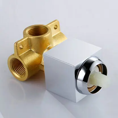 

Concealed Shower Faucet Mixer faucet Valve In Wall mount Square shower Panel Chrome Brass Tap