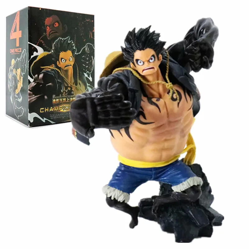 Экшн фигурка Luffy gear 4 из ПВХ Аниме One piece 16 см новая Коллекционная модель игрушек