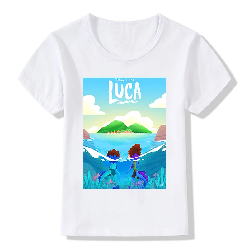 

New Arrivel Luca Pixar Disney Children T Shirt Sea Monsters Girls Jogging Boys Cartoon Clothes Top Kids New Style Giulia Shirt