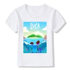 Детская футболка с изображением морских монстров, для мальчиков и девочек