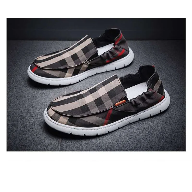 

Yuppy Soul Men Scottish plaid Casual Shoes British style Breathable Hard-Wearing Fashion Comfortable Shoes