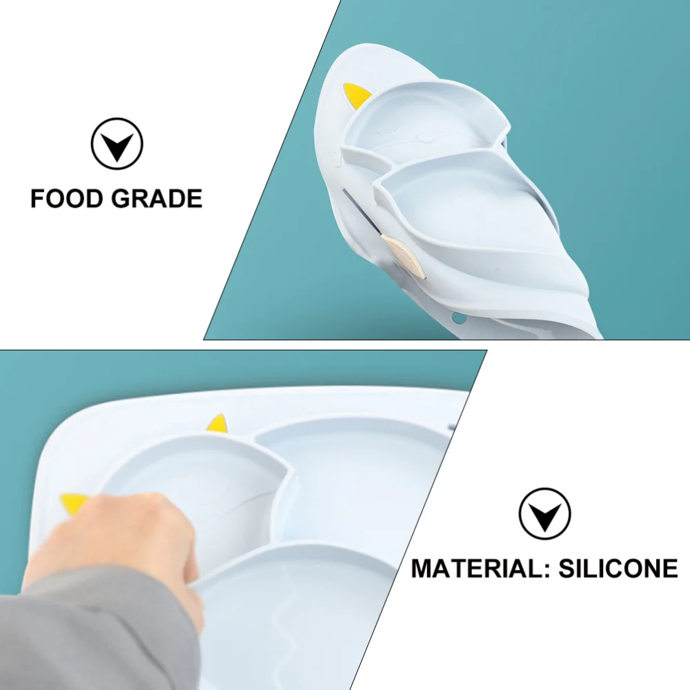 

1pc Children Non-slip Fox Shape Silicone Suction Cup Dinner Plate Food Plate