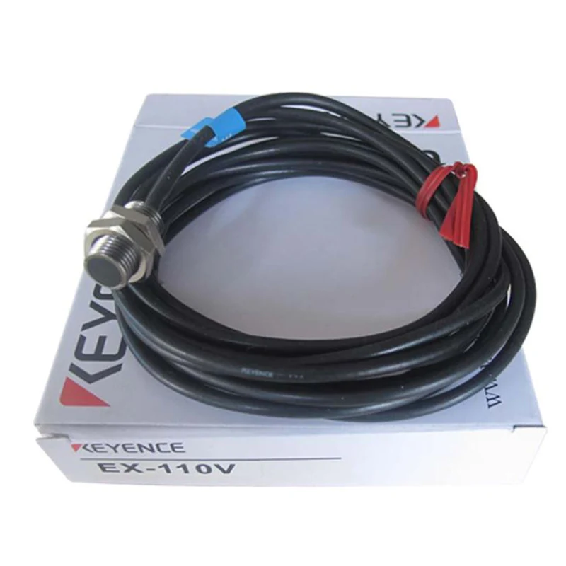 

Keyence EX-110V digital eddy current displacement sensor measuring range 0-2mm Easy-configurable two-color LED digital display