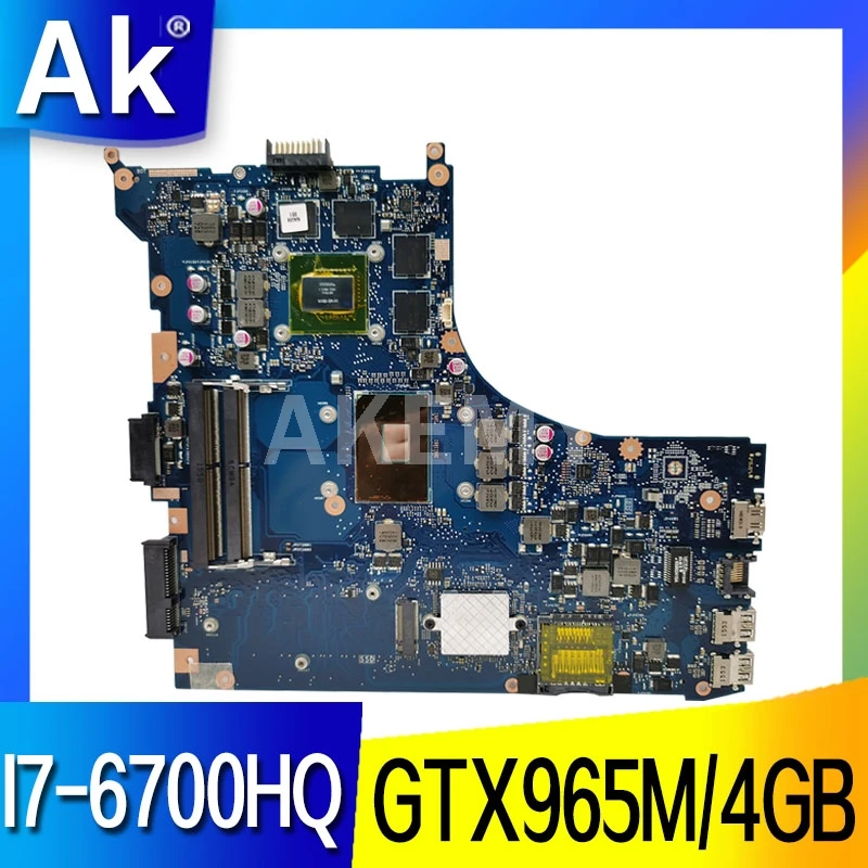 

Akemy GL552VL I7-6700HQ GTX965M/4GB laptop motherboard For Asus GL552VL GL552VW GL552VX GL552V laptop Motherboard