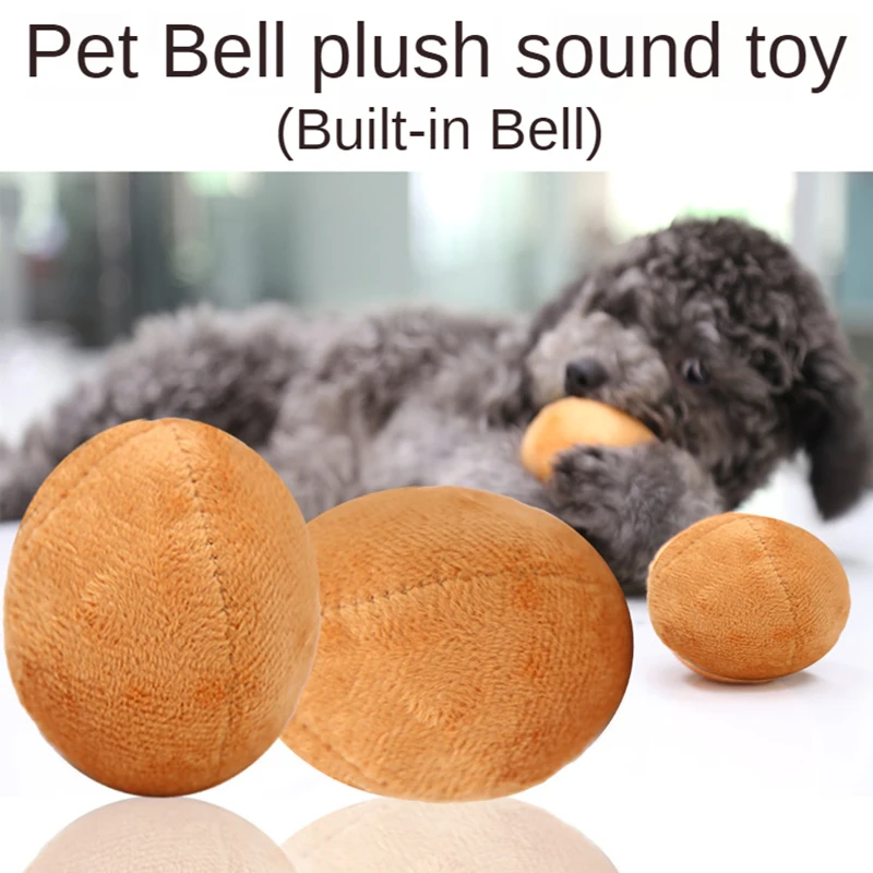 

Bell Sounding Pet Dogs Cat Toys Tea Eggs Small Medium and Large Dogs Pet Supplies Plush Resistant to Bite