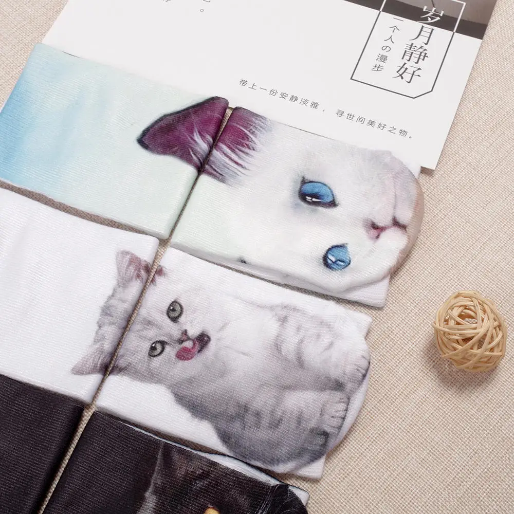 Новинка 2020 милые женские носки с забавным 3D-принтом животных хлопковые до