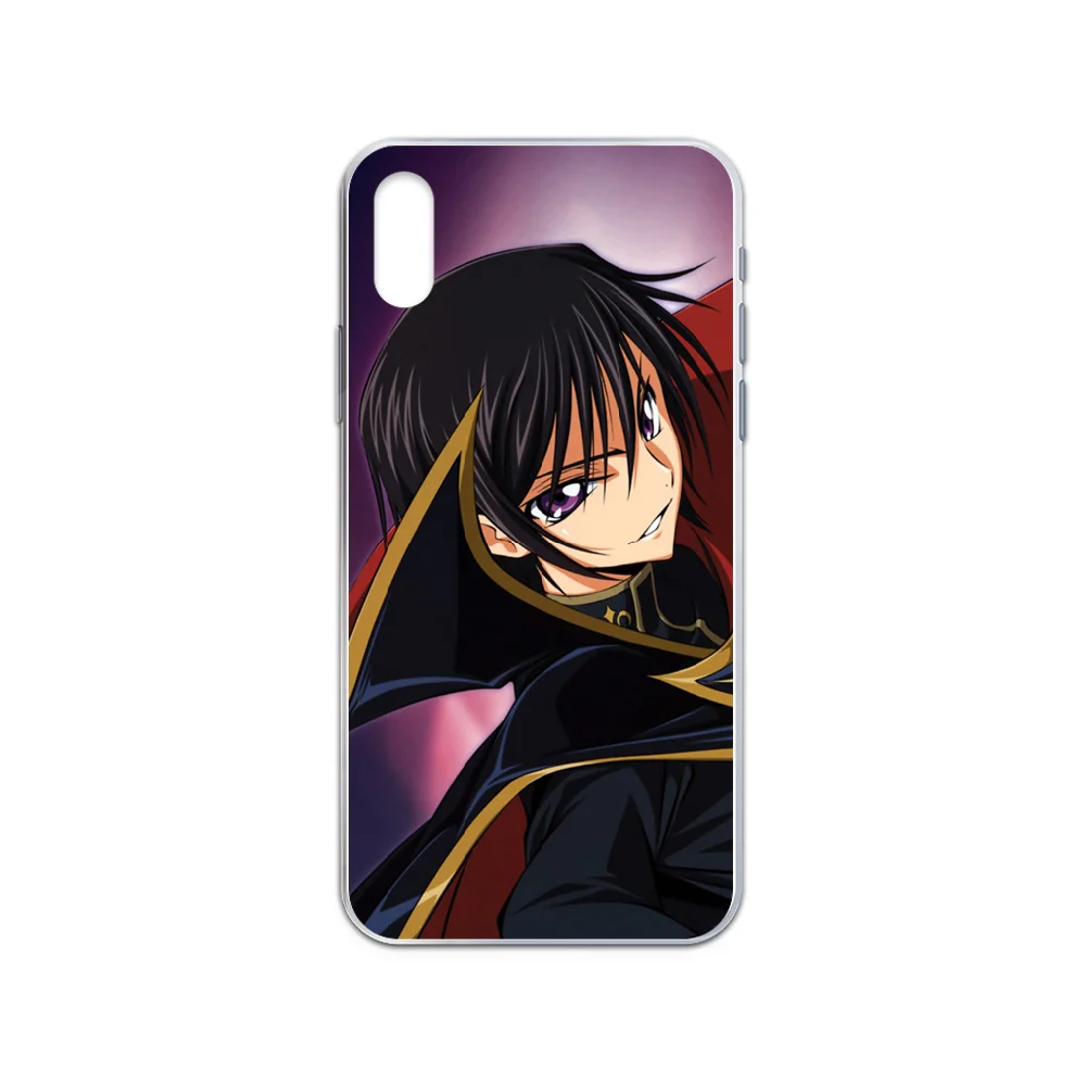 Прозрачный чехол для телефона с кодом GEASS Lelouch Lamperouge iphone 4 4S 5 5C 5S 6 6S PLUS 7 8 X XR XS 11 PRO SE