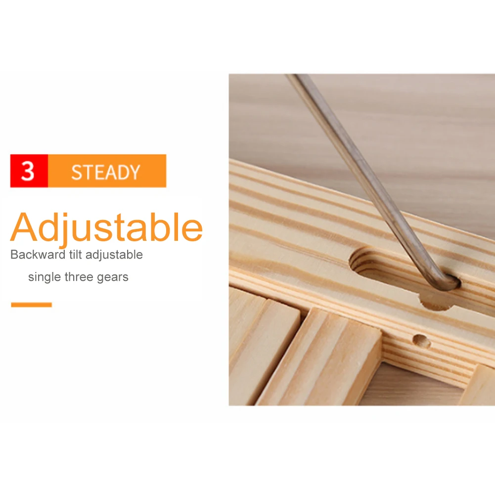 Cook Rest Rack Home Portable Pages Fixed Wooden Frame Reading Stand Adjustable Angle Non-toxic Foldable Lightweight Book Holder |