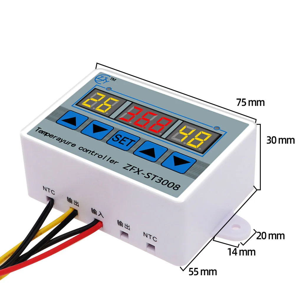 

High Precision Time Controllers Temperature Probe Intelligent Digital Thermostat for Household Bedroom Ornaments