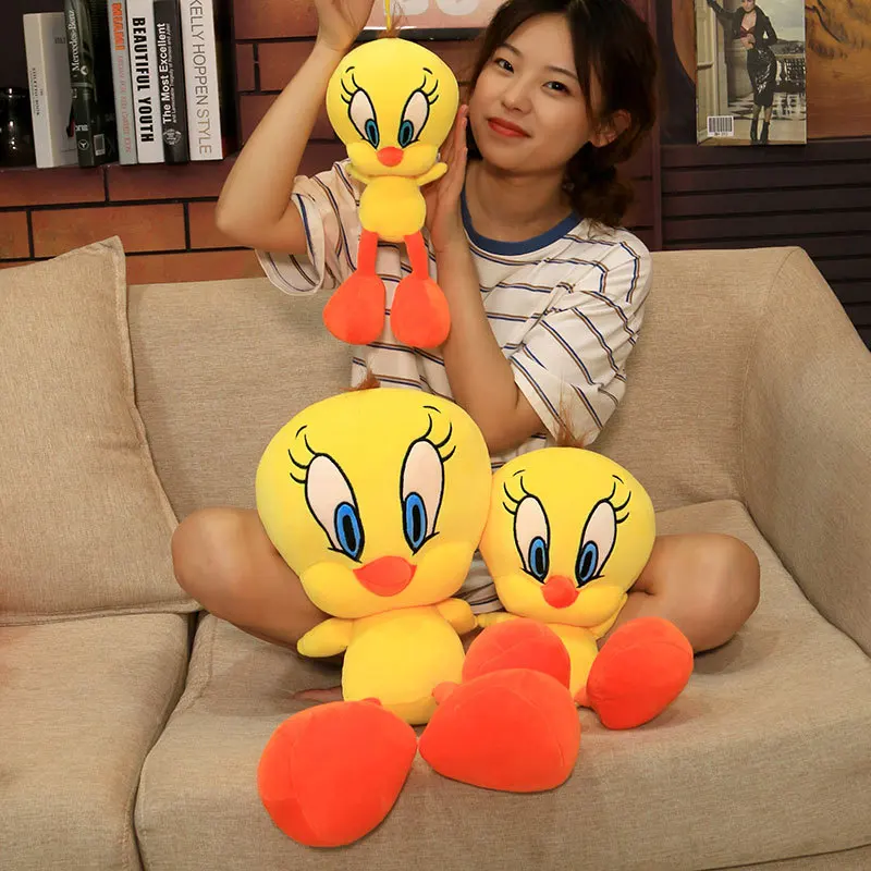 TweetyBird 30-50 см желтая утка плюшевая игрушка из мультфильма с милым желтым утенком